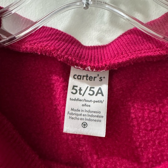 Carter’s Pink Ruffle Sleeve Sweater - Picture 2 of 2